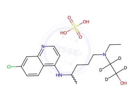 Chemical structure of Hydroxychloroquine-d4 (sulfate)