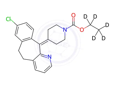 Chemical structure of Loratadine D5 (ethyl D5)