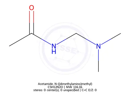 Chemical structure of Acetamide, N-((dimethylamino)methyl)-