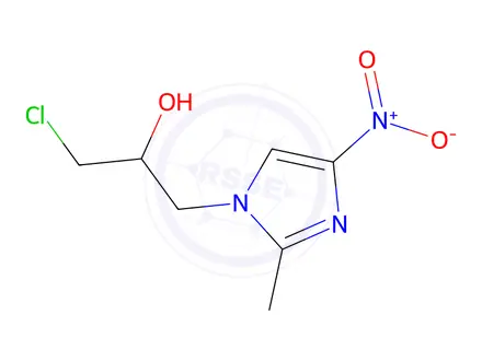 Chemical structure of 1-(3-Chloro-2-hydroxypropyl)-2-methyl-4-nitroimidazole