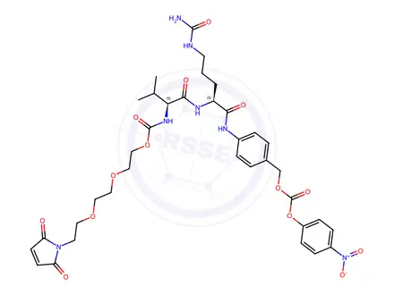 Chemical structure of Mal-PEG3-VCP-NB