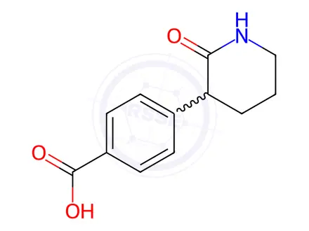 Chemical structure of 4-(2-Oxopiperidin-3-yl)benzoic acid