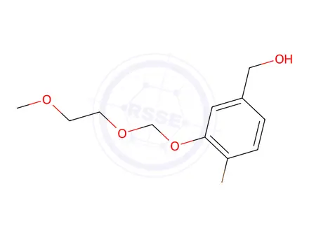 Chemical structure of 4-Bromo-3-hydroxy-benzenemethanol 3-O-(2-Methoxyethoxymethyl) Ether