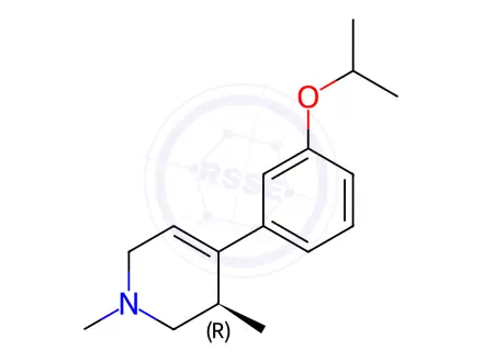 Chemical structure of (R)-1,2,3,6-Tetrahydro-4-(3-isopropoxyphenyl)-1,3-dimethylpyridine