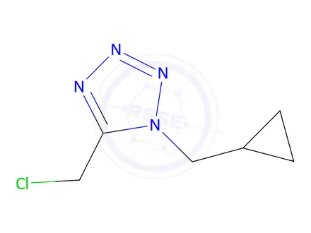 Chemical structure of 5-(chloromethyl)-1-(cyclopropylmethyl)-1H-1,2,3,4-tetrazole