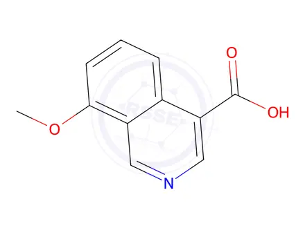 Chemical structure of 8-methoxyisoquinoline-4-carboxylic acid