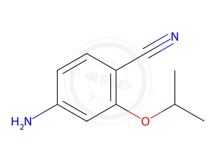 Chemical structure of Benzonitrile, 4-amino-2-(1-methylethoxy)-