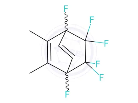 Chemical structure of 1,4,7,7,8,8-Hexafluoro-2,3-dimethylbicyclo[2.2.2]octa-2,5-diene