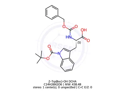 Chemical structure of Z-Trp(Boc)-OH