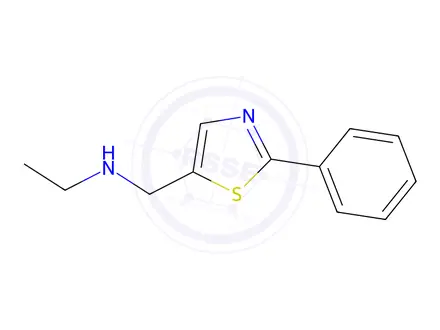 Chemical structure of N-[(2-Phenyl-1,3-thiazol-5-yl)methyl]ethanamine dihydrochloride
