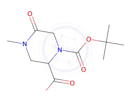 Chemical structure of 1-[(tert-Butoxy)carbonyl]-4-methyl-5-oxopiperazine-2-carboxylic acid