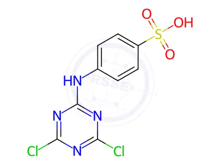 Chemical structure of N-(4,6-dichloro-1,3,5-triazin-2-yl)sulphanilic acid