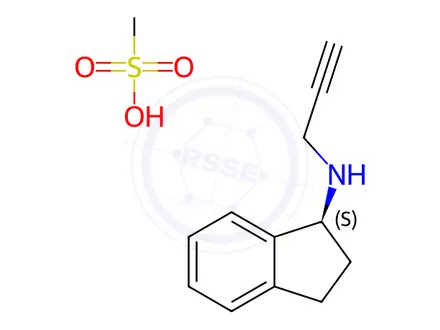 Chemical structure of (S)-Rasagiline (Mesylate)