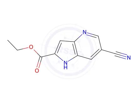 Chemical structure of ETHYL 6-CYANO-1H-PYRROLO[3,2-B]PYRIDINE-2-CARBOXYLATE