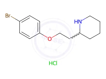 Chemical structure of 2-[2-(4-Bromophenoxy)ethyl]piperidine hydrochloride