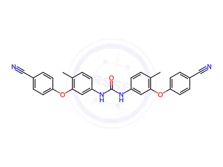 Chemical structure of N,N'-bis[3-(4-Cyanophenoxy)-4-methylphenyl]urea