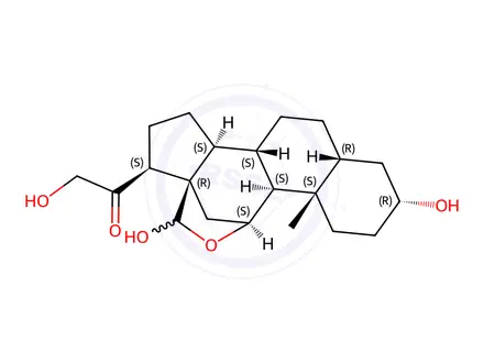 Chemical structure of Tetrahydro Aldosterone