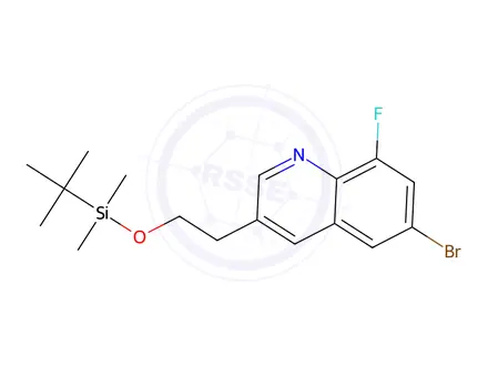 Chemical structure of 6-Bromo-3-(2-((tert-butyldimethylsilyl)oxy)ethyl)-8-fluoroquinoline