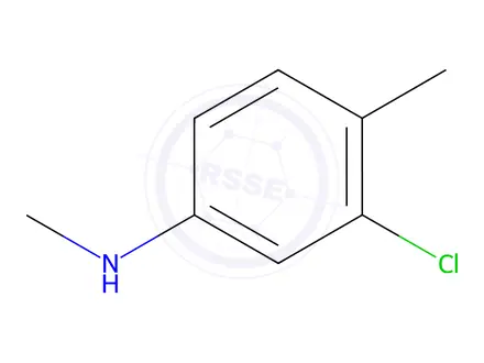 Chemical structure of 3-chloro-N,4-dimethylaniline