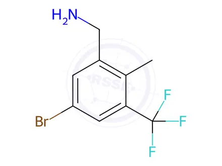 Chemical structure of 5-Bromo-2-methyl-3-(trifluoromethyl)benzylamine