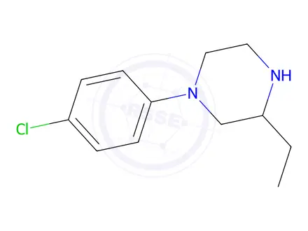 Chemical structure of 1-(4-Chlorophenyl)-3-ethylpiperazine