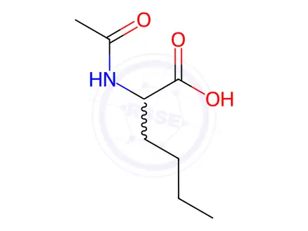 Chemical structure of N-Acetyl-DL-norleucine
