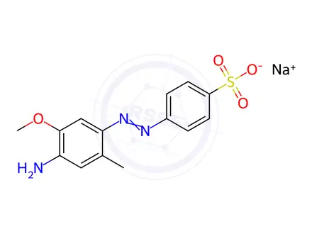 Chemical structure of sodium p-[(4-amino-5-methoxy-o-tolyl)azo]benzenesulphonate