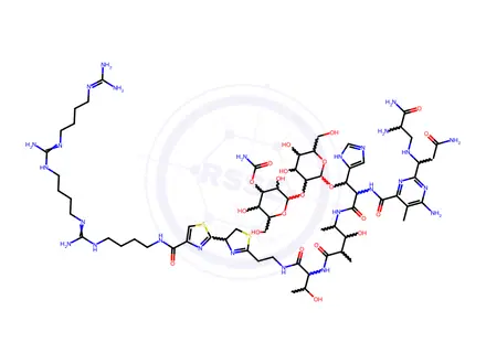 Chemical structure of N1-(20-Amino-6,13,20-triimino-5,7,12,14,19-pentaazaicosan-1-yl)-7,8-dihydrobleomycinamide