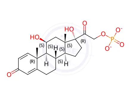 Chemical structure of Sodium prednisolone phosphate
