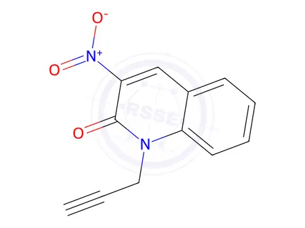Chemical structure of 3-Nitro-1-(prop-2-yn-1-yl)quinolin-2(1H)-one
