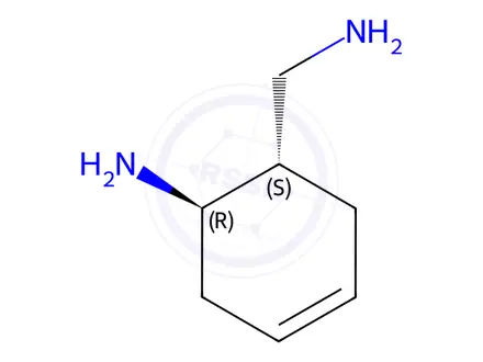 Chemical structure of trans-6-Aminomethyl-cyclohex-3-enylamine dihydrochloride