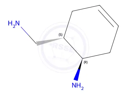 Chemical structure of trans-6-Aminomethyl-cyclohex-3-enylamine dihydrochloride