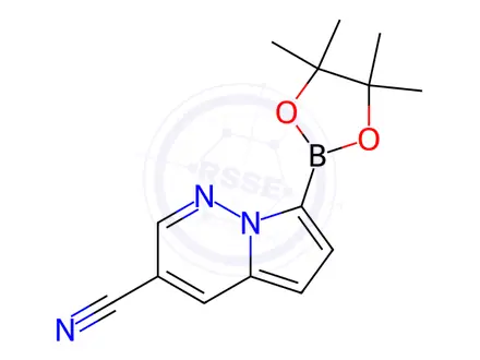 Chemical structure of 7-(4,4,5,5-Tetramethyl-1,3,2-dioxaborolan-2-yl)pyrrolo[1,2-b]pyridazine-3-carbonitrile