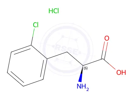 Chemical structure of (S)-2-Amino-3-(2-chlorophenyl)propanoic acid hydrochloride