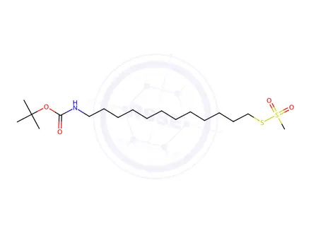 Chemical structure of 12-(t-Boc-amino)-1-dodecyl Methanethiosulfonate