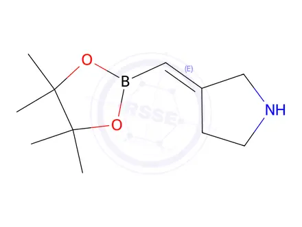 Chemical structure of (E)-3-((4,4,5,5-tetramethyl-1,3,2-dioxaborolan-2-yl)methylene)pyrrolidine