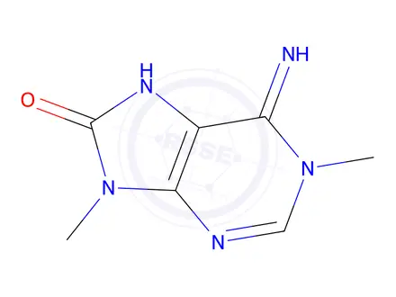 Chemical structure of 6-Imino-1,9-dimethyl-7,9-dihydro-1H-purin-8(6H)-one