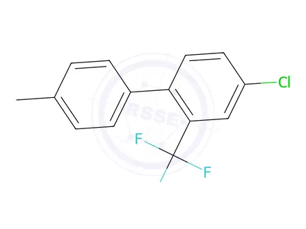 Chemical structure of 4-Chloro-4-methyl-2-(trifluoromethyl)-1,1-biphenyl