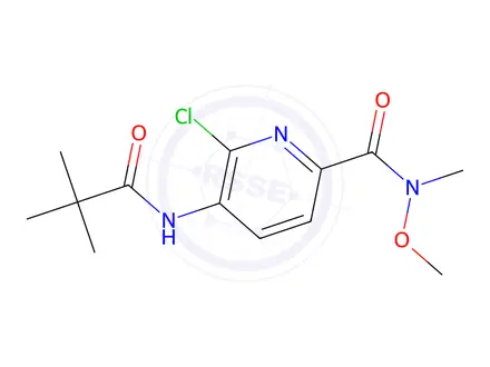 Chemical structure of 6-Chloro-N-methoxy-N-methyl-5-pivalamidopicolinamide