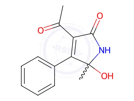 Chemical structure of 3-ACETYL-5-HYDROXY-5-METHYL-4-PHENYL-1,5-DIHYDRO-PYRROL-2-ONE
