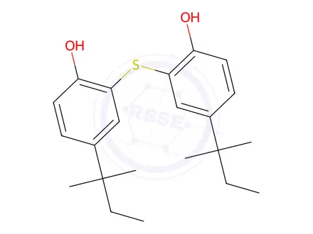 Chemical structure of 2,2'-thiobis(4-(tert-pentyl)phenol)