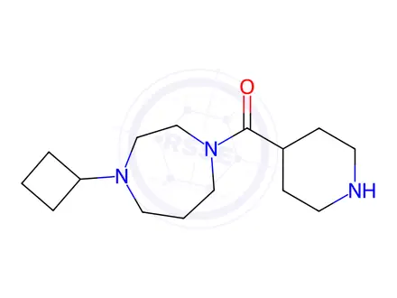 Chemical structure of 1-cyclobutyl-4-(piperidine-4-carbonyl)-1,4-diazepane