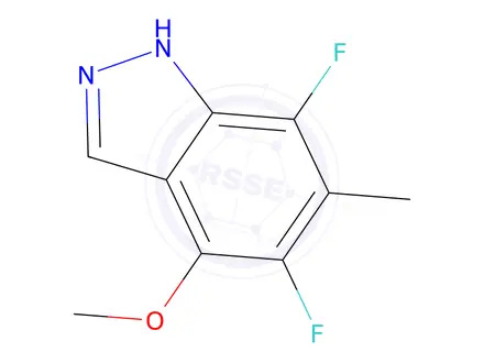 Chemical structure of 5,7-Difluoro-4-methoxy-6-methyl-1H-indazole