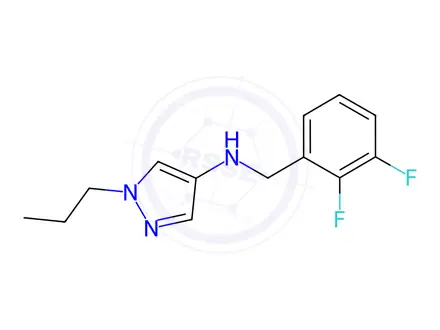 Chemical structure of N-(2,3-difluorobenzyl)-1-propyl-1H-pyrazol-4-amine