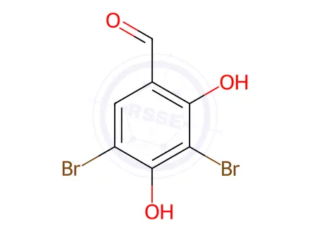 Chemical structure of 3,5-Dibromo-2,4-dihydroxybenzaldehyde