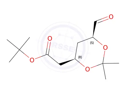 Chemical structure of tert-Butyl 2-((4R,6S)-6-formyl-2,2-dimethyl-1,3-dioxan-4-yl)acetate