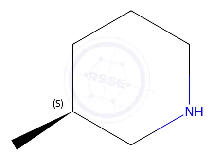 Chemical structure of (3S)-3-methyl-Piperidine
