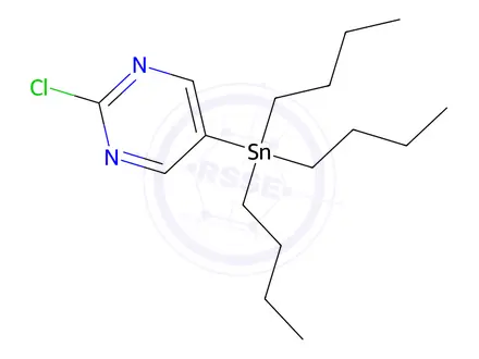 Chemical structure of 2-Chloro-5-(tributylstannyl)pyrimidine