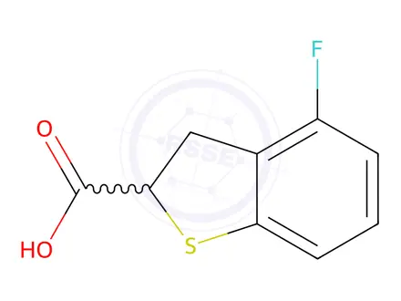 Chemical structure of 4-Fluoro-2,3-dihydrobenzo[b]thiophene-2-carboxylic acid
