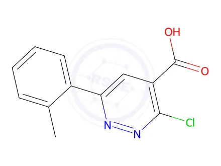 Chemical structure of 3-chloro-6-(o-tolyl)pyridazine-4-carboxylic acid
